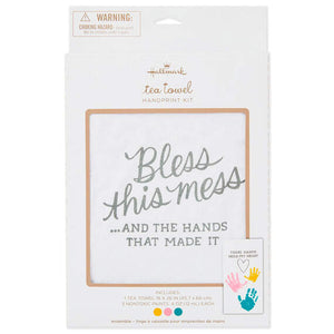 These Hands Hold My Heart Tea Towel Handprint Kit