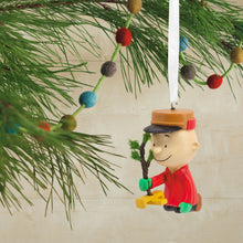 Load image into Gallery viewer, Peanuts® Charlie Brown Kneeling With Tree Hallmark Ornament
