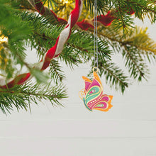 Load image into Gallery viewer, Mini Petite Paisley Butterfly Metal Ornament, 1.3” 2024
