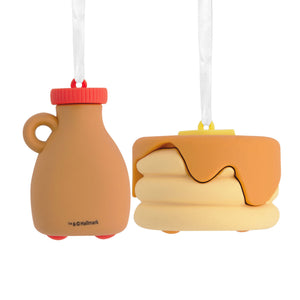 Better Together Pancakes and Syrup Magnetic Hallmark Ornaments, Set of 2