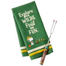 Load image into Gallery viewer, Peanuts® Beagle Scouts Tea Towel and S&#39;mores Fork, Set of 2
