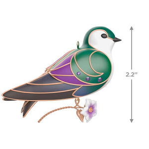 The Beauty of Birds Violet-Green Swallow Ornament 2024
