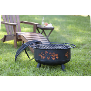 Pine Cone Wood Burning Fire Pit - Black
