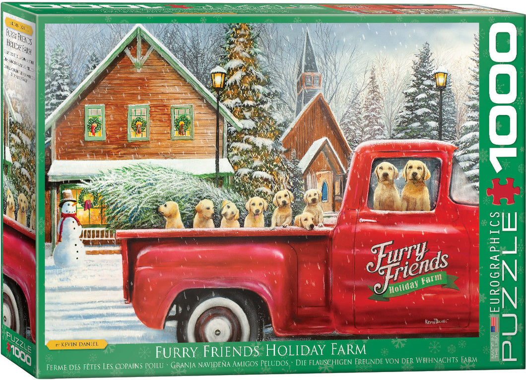Furry Friends Holiday Farm - 1000 Piece Puzzle by EuroGraphics