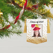 Load image into Gallery viewer, Congrats, Grad! Class of 2021 Porcelain Photo Frame Ornament
