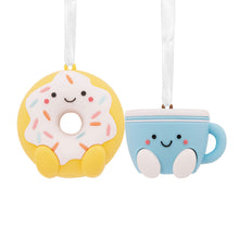 Load image into Gallery viewer, Better Together Donut and Coffee Magnetic Hallmark Ornaments, Set of 2
