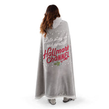 Load image into Gallery viewer, Hallmark Channel Let&#39;s Stay In Oversized Hooded Blanket, 50x70
