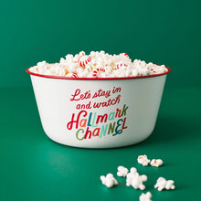 Load image into Gallery viewer, Hallmark Channel Let&#39;s Stay In Popcorn Bowl
