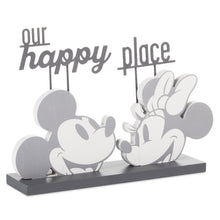 Load image into Gallery viewer, Disney Mickey and Minnie Our Happy Place Quote Sign
