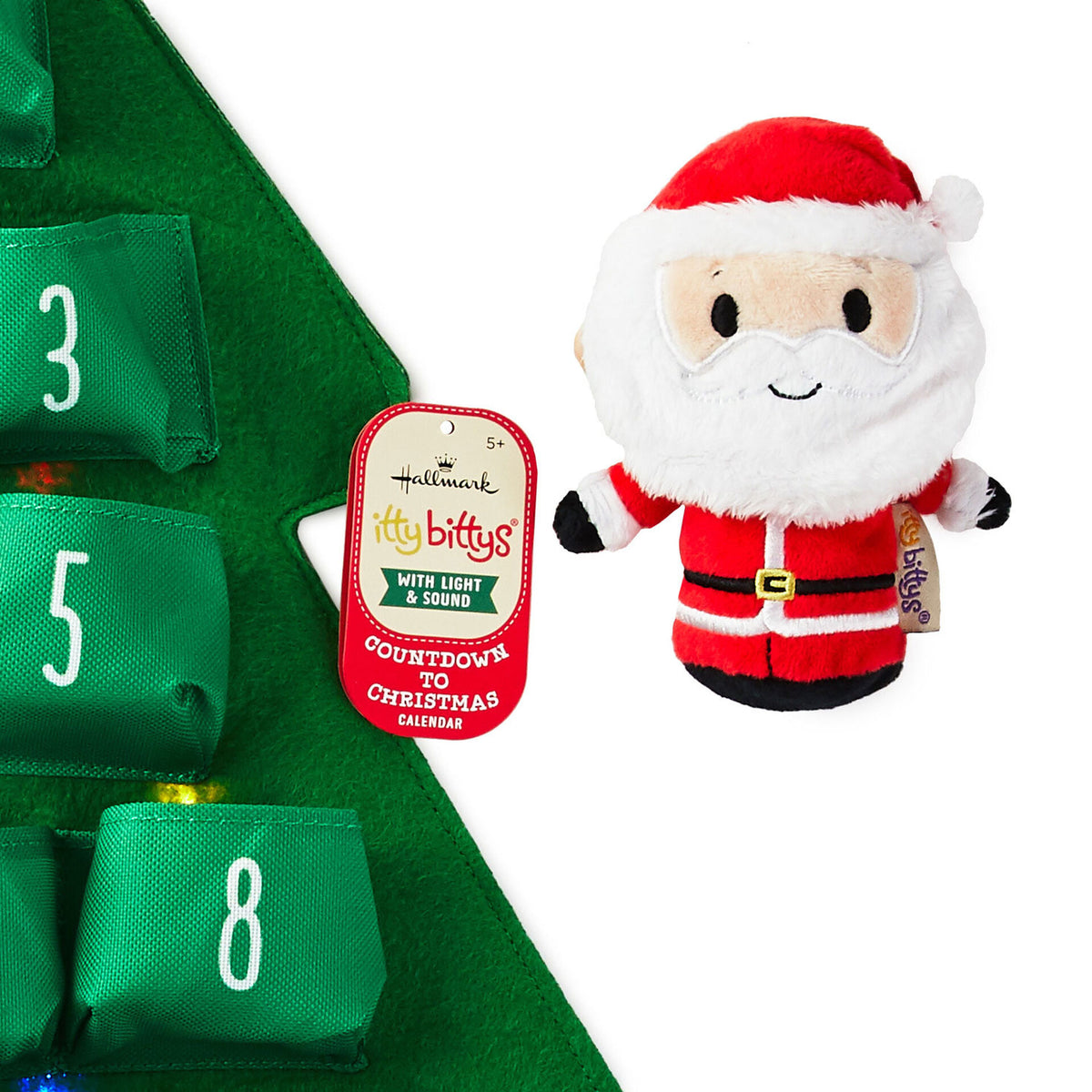 itty bittys® Santa Plush and Musical Christmas Countdown Calendar With
