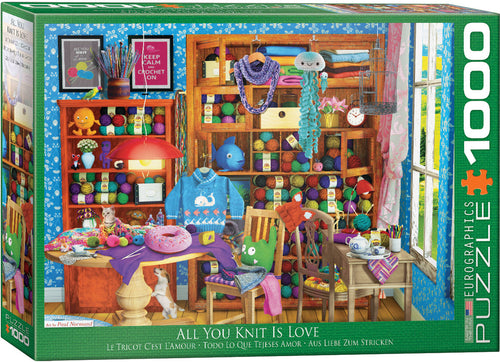 All you Knit is Love by Paul Normand 1000-Piece Puzzle - Hallmark Timmins