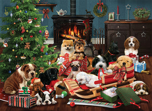 Christmas Puppies - 1000 Piece Puzzle by Cobble Hill