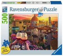 Load image into Gallery viewer, Cozy Wine Terrace - 500 Piece Puzzle by Ravensburger
