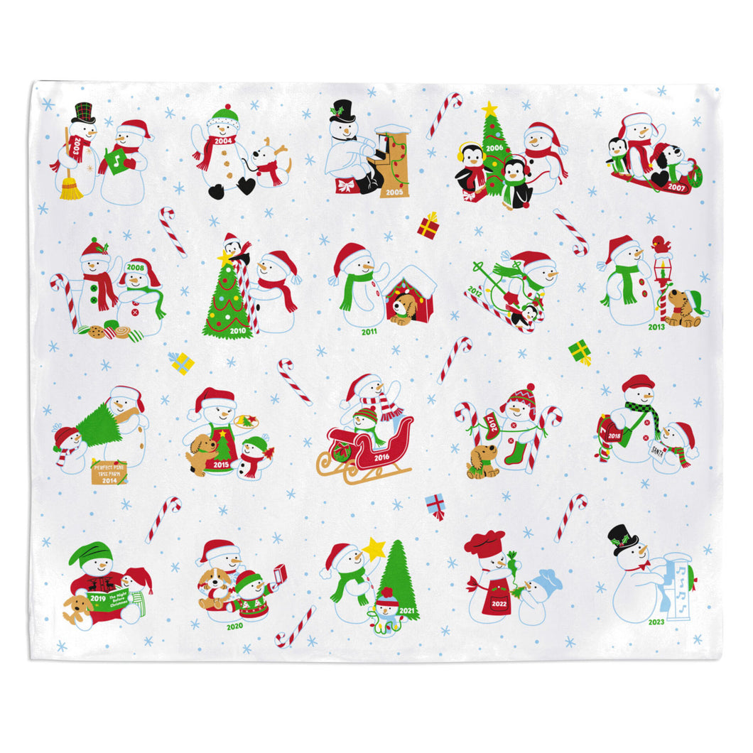 20th Anniversary Snow Many Memories Throw Blanket, 58x49