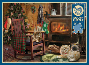Kittens By The Stove - 500 Piece Puzzle by Cobble Hill
