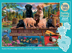 Pups and Ducks - 350 Piece Puzzle by Cobble HIll