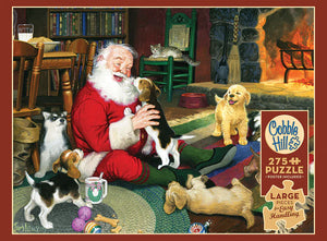 Santa's Playtime - 275 Piece Puzzle by Cobble Hill - Easy Handling