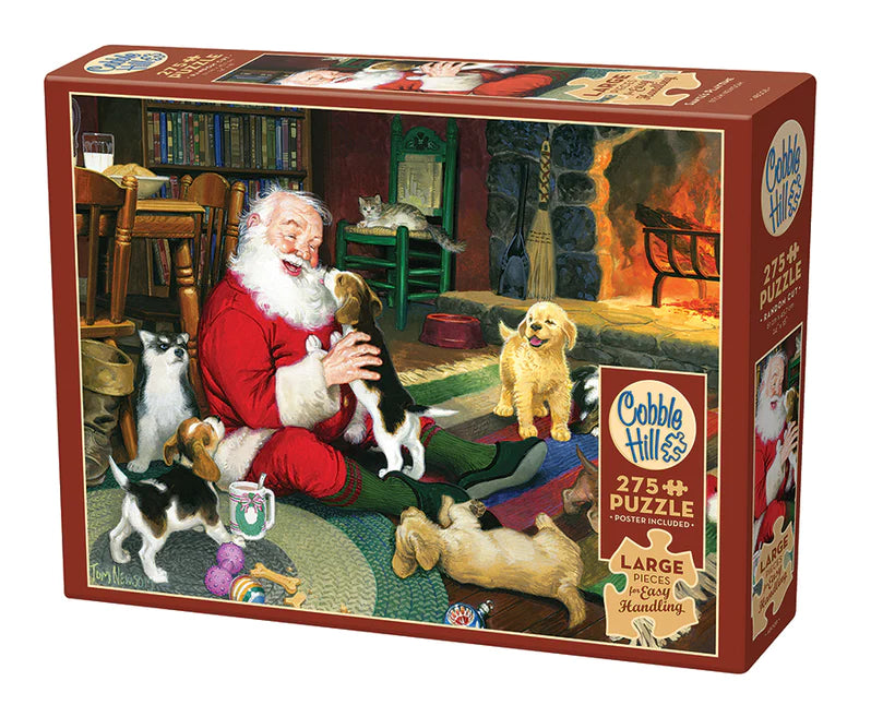 Santa's Playtime - 275 Piece Puzzle by Cobble Hill - Easy Handling