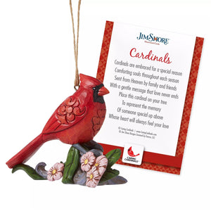 Caring Cardinals Flower Orn Jim Shore