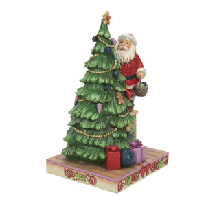 Santa Decorating Tree Jim Shore