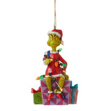 Load image into Gallery viewer, Grinch on Present Ornament Jim Shore Dr. Seuss
