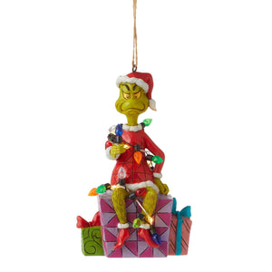 Grinch on Present Ornament Jim Shore Dr. Seuss