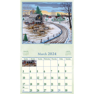 Country Roads 2024 Wall Calendar by Pine Ridge