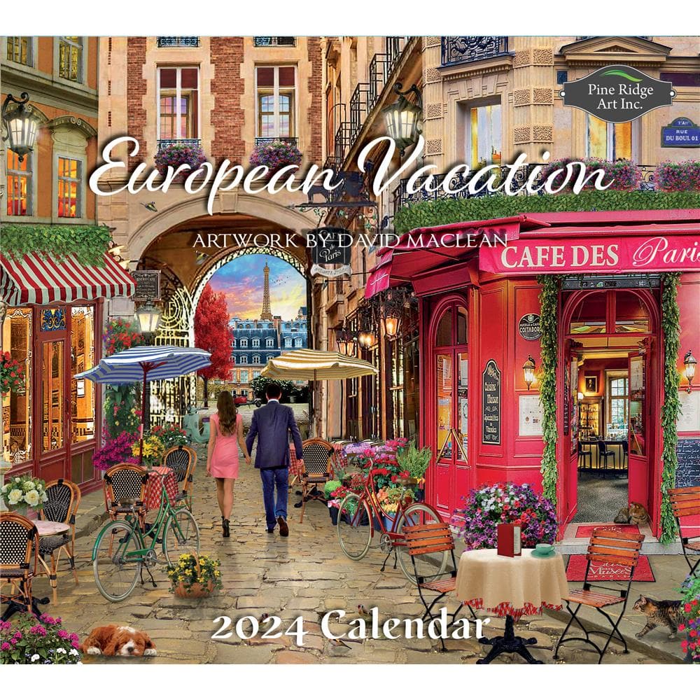 European Vacation 2024 Wall Calendar by Pine Ridge