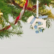 Load image into Gallery viewer, Baby Boy&#39;s First Christmas Bear 2023 Ornament
