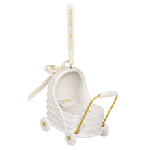 Load image into Gallery viewer, Baby&#39;s First Christmas Pram 2024 Porcelain Ornament
