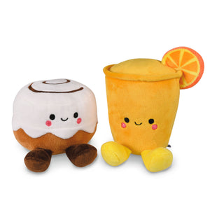 Better Together Cinnamon Roll and Orange Juice Magnetic Plush Pair, 5"