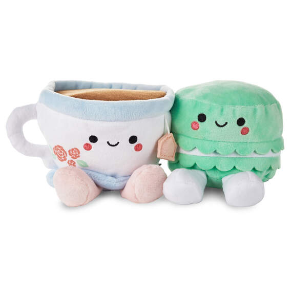 Better Together Teacup and Macaron Cookie Magnetic Plush Pair, 3.5