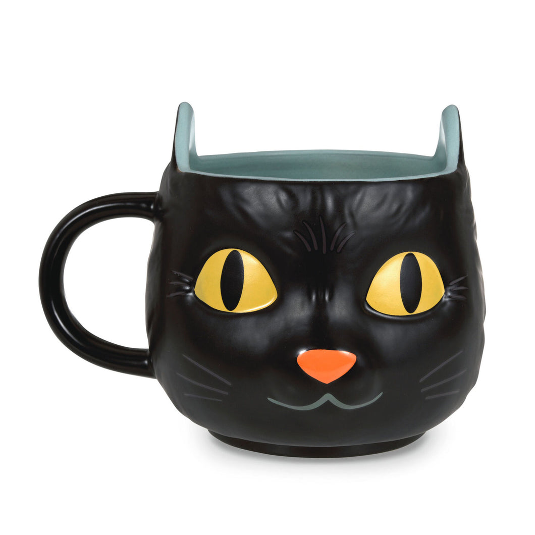Black Cat Glow-in-the-Dark Mug, 22 oz.