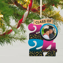 Load image into Gallery viewer, Congrats, Grad! 2024 Porcelain Photo Frame Ornament
