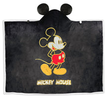 Load image into Gallery viewer, Disney Mickey Mouse Hooded Blanket With Mouse Ears
