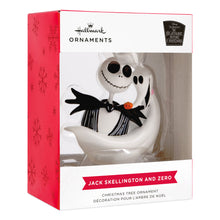 Load image into Gallery viewer, Disney Tim Burton&#39;s The Nightmare Before Christmas Jack Skellington and Zero Hallmark Ornament
