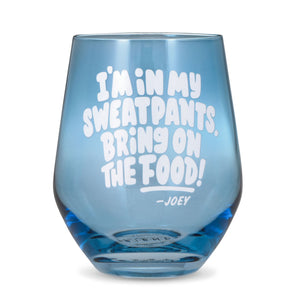 Friends Bring On the Food Stemless Wine Glass, 16 oz.