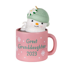 Load image into Gallery viewer, Great-Granddaughter Hot Cocoa Mug 2023 Ornament
