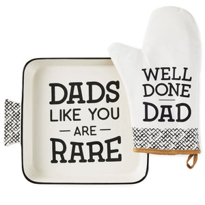 Grilling Dad Oven Mitt and Platter Gift Set