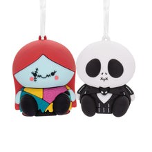 Load image into Gallery viewer, Better Together Disney Tim Burton&#39;s The Nightmare Before Christmas Jack and Sally Magnetic Hallmark Ornaments, Set of 2
