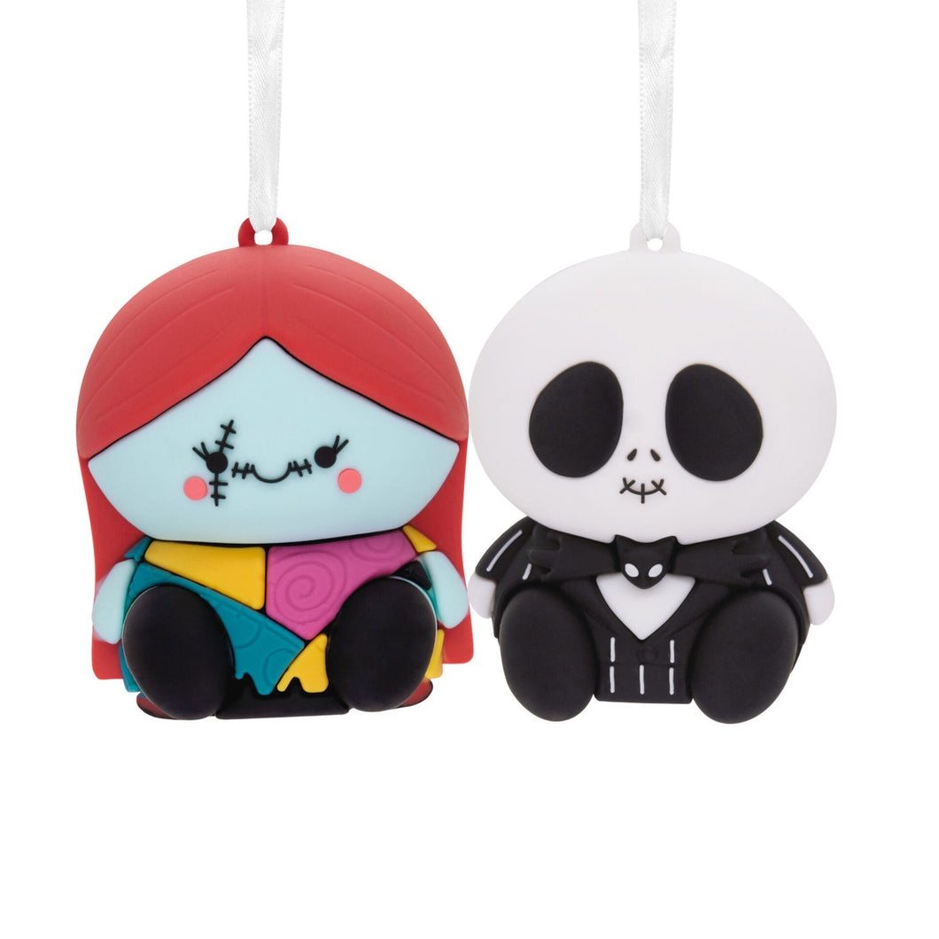 Better Together Disney Tim Burton's The Nightmare Before Christmas Jack and Sally Magnetic Hallmark Ornaments, Set of 2