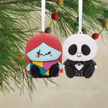 Load image into Gallery viewer, Better Together Disney Tim Burton&#39;s The Nightmare Before Christmas Jack and Sally Magnetic Hallmark Ornaments, Set of 2
