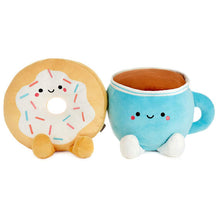 Load image into Gallery viewer, Large Better Together Donut and Coffee Magnetic Plush Pair, 12&quot;
