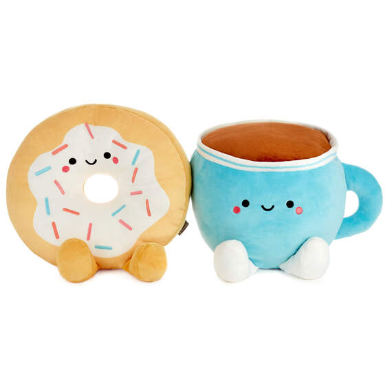 Large Better Together Donut and Coffee Magnetic Plush Pair, 12