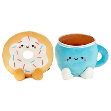 Load image into Gallery viewer, Large Better Together Donut and Coffee Magnetic Plush Pair, 12&quot;
