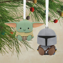 Load image into Gallery viewer, Better Together Star Wars: The Mandalorian™ and Grogu™ Magnetic Hallmark Ornaments, Set of 2

