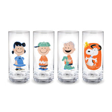 Load image into Gallery viewer, Peanuts® Snoopy and Friends Tall Drinking Glasses, Set of 4
