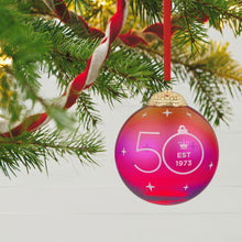 Load image into Gallery viewer, Keepsake Ornament 50th Anniversary Christmas Commemorative Special Edition Glass and Metal Ornament
