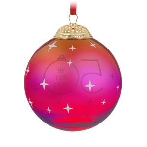 Keepsake Ornament 50th Anniversary Christmas Commemorative Special Edition Glass and Metal Ornament