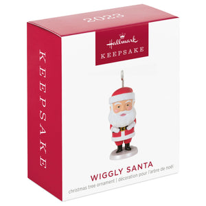 Mini Wiggly Santa Ornament, 1.29"